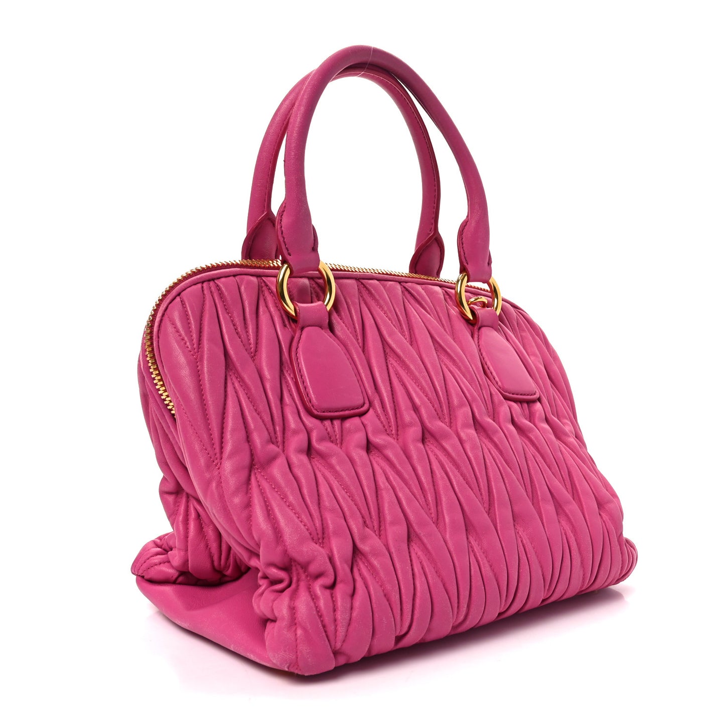 Nappa Matelasse Lux Mini Crossbody Tote Peonia