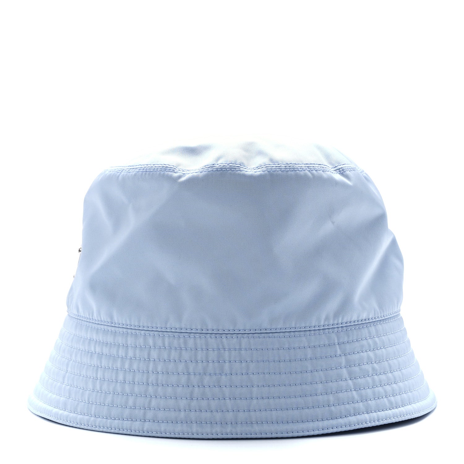 Prada Re-Nylon Metal Triangle Logo Womens Bucket Hat L Fiordaliso 5 of 16