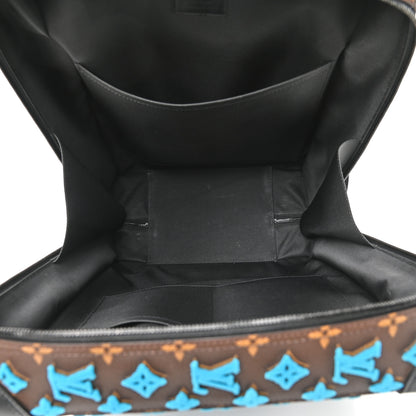 Louis Vuitton Monogram Tuffetage Soft Trunk Backpack PM Turquoise 5 of 10
