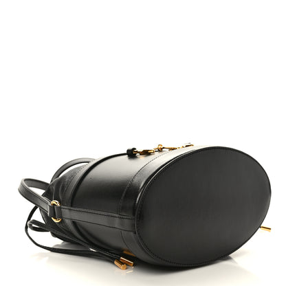 Gucci Azalea Sakai Calfskin Horsebit 1955 Drawstring Bucket Bag Black 4 of 9