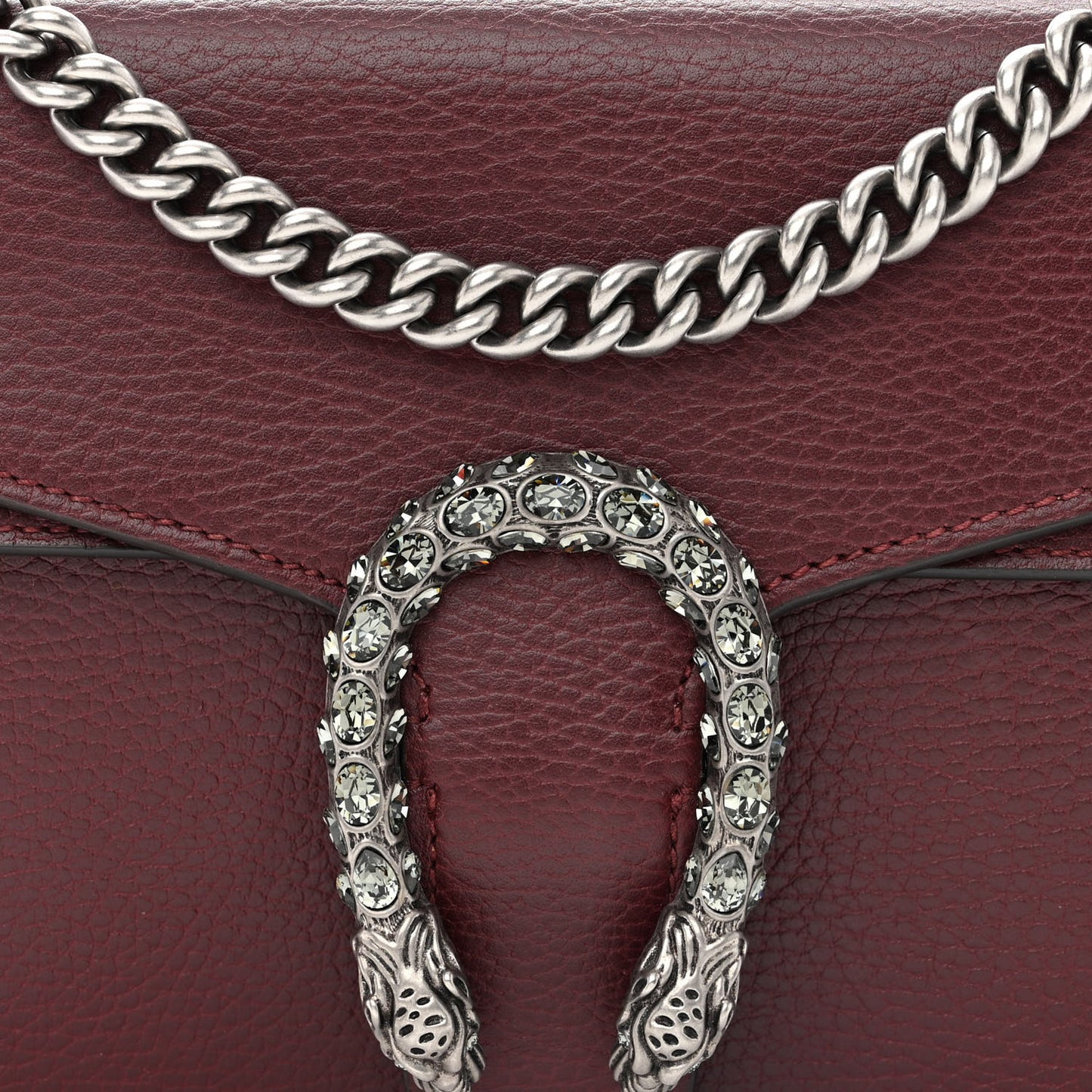 Dollar Calfskin Crystal Small Dionysus Shoulder Bag Vintage Bordeaux