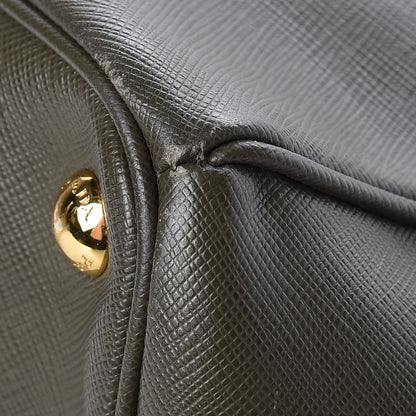 Prada Saffiano Large Galleria Double Zip Tote Militare 14 of 16