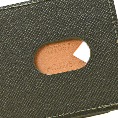 Louis Vuitton Monogram Heritage Magnetic Card Holder Khaki 5 of 7