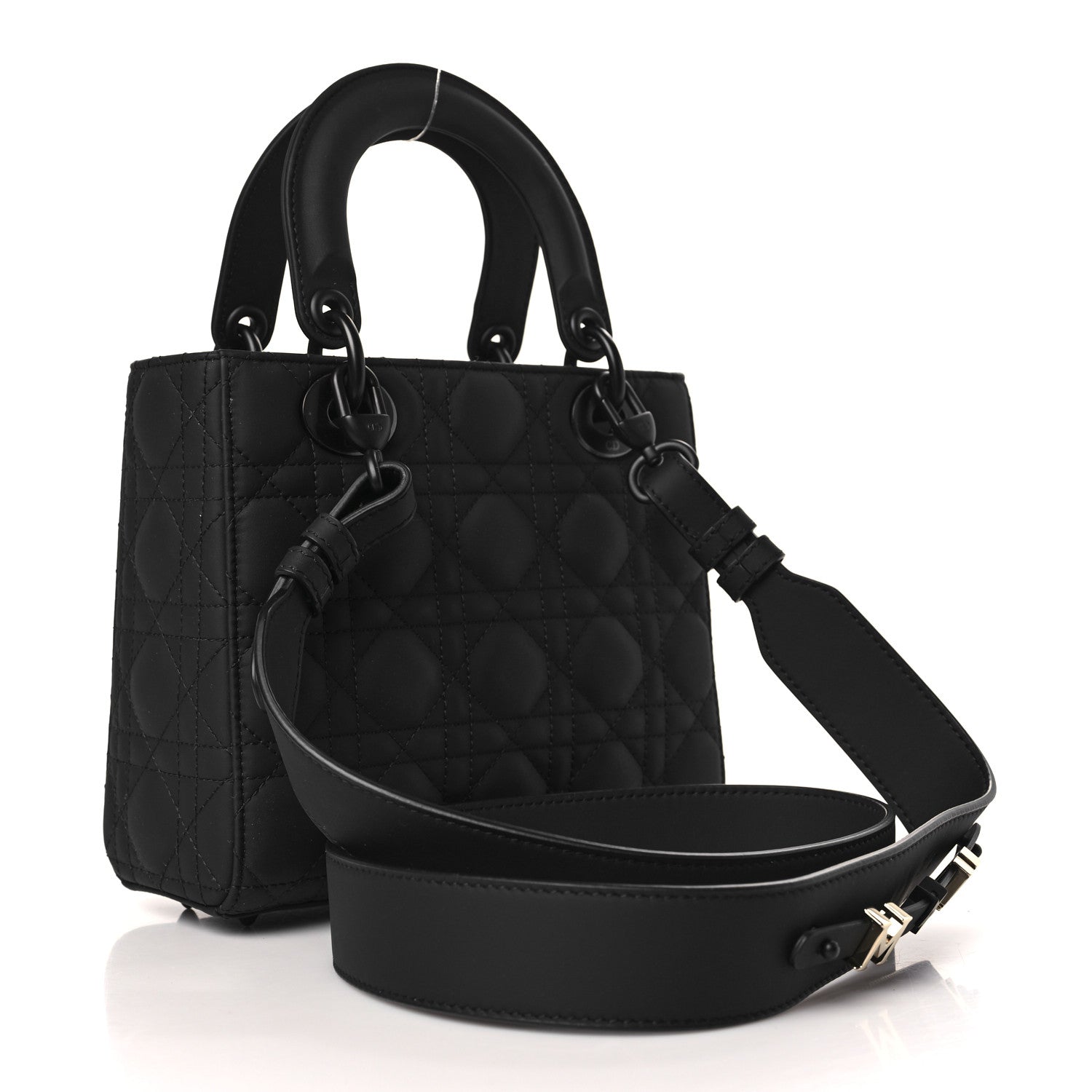 Christian Dior Ultra Matte Calfskin Cannage Small My ABCDior Lady Dior Black 3 of 9