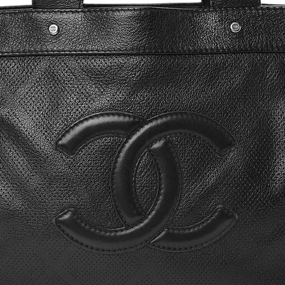 Chanel Goatskin Perforated Large CC Tote Black 14 of 14