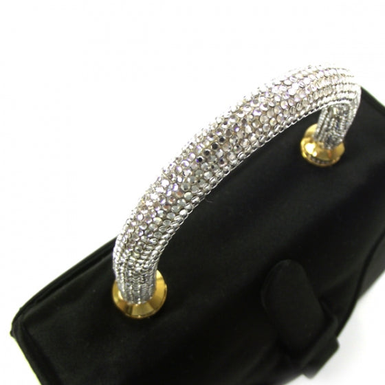 Judith Leiber Satin Crystal Evening Bag Black 5 of 7