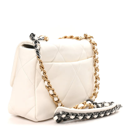 Chanel Lambskin Quilted Medium Chanel 19 Flap White 2 of 10