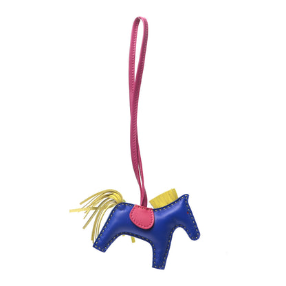 Hermes Milo Lambskin Grigri Rodeo Horse Bag Charm PM Bleu Electrique Bleu Azteque Soufre Menthe Rose Shocking Violet 1 of 4