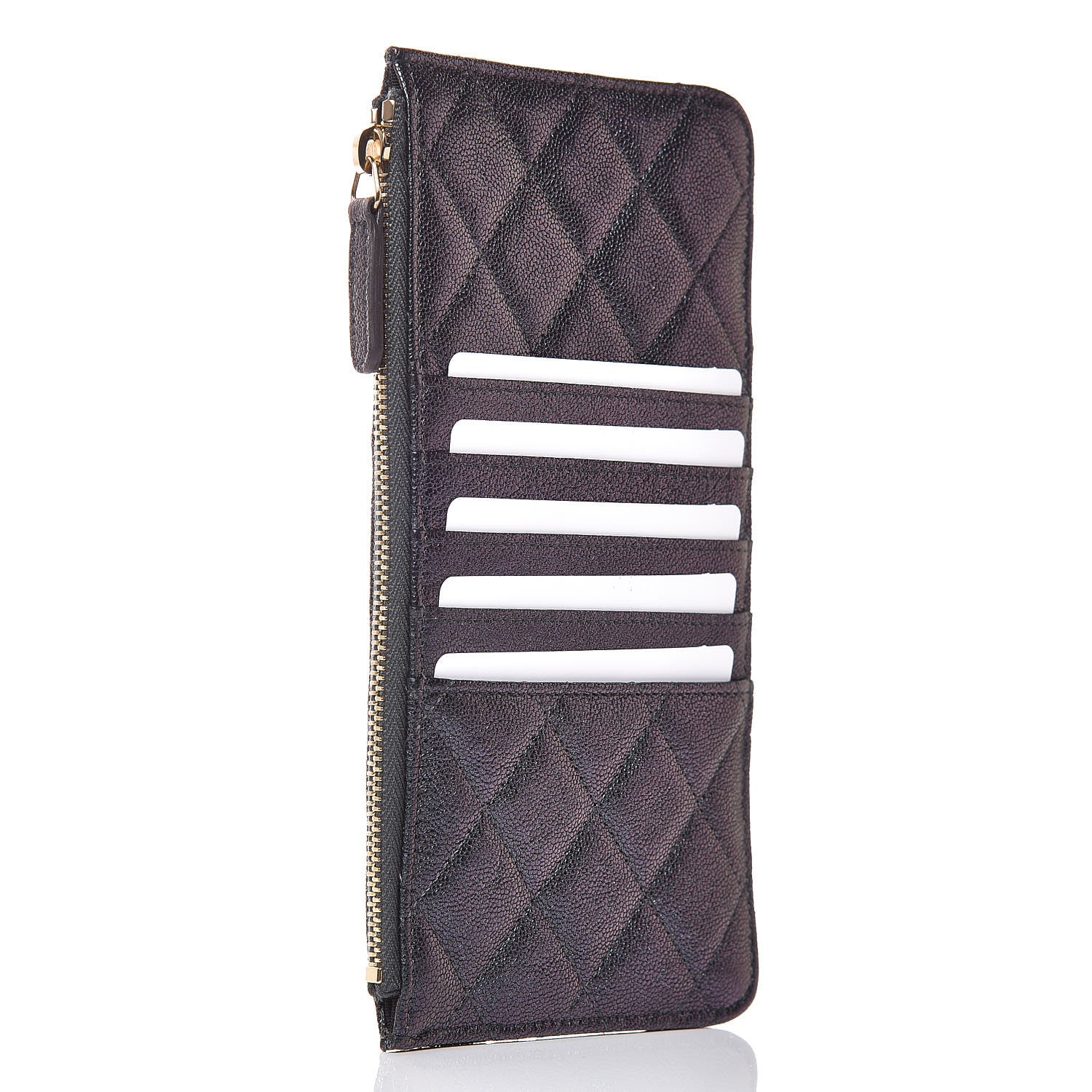 Chanel Iridescent Caviar Quilted Classic iPhone Pouch Black 3 of 8