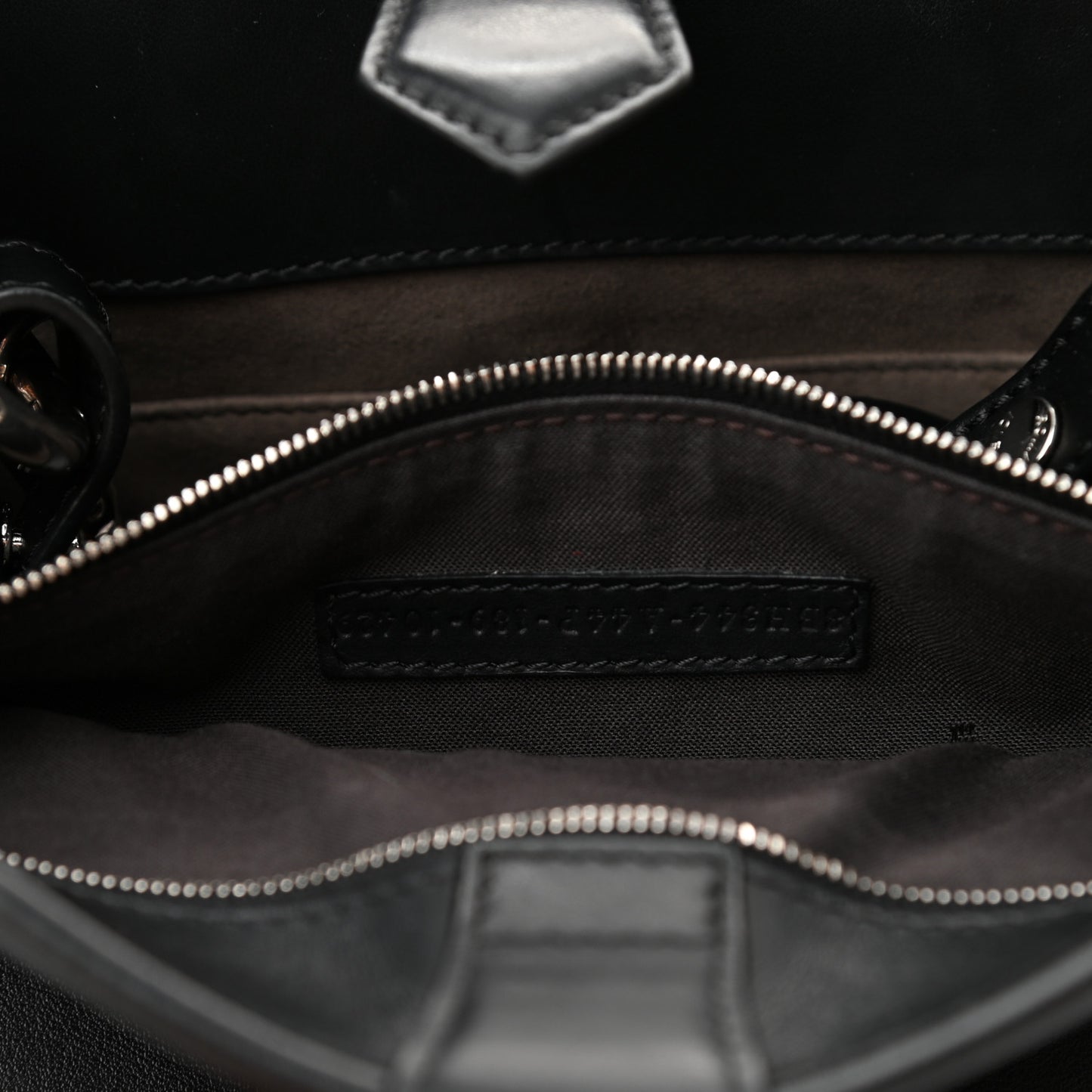 Vitello Century F is Fendi FF Diagonal Inlay Small Runaway Satchel Fango Black Fragola