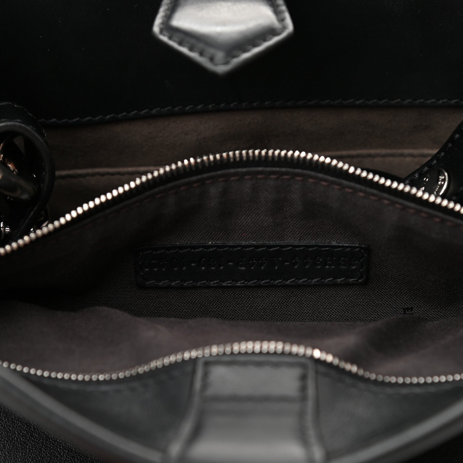 Fendi Vitello Century F is Fendi FF Diagonal Inlay Small Runaway Satchel Fango Black Fragola 7 of 10