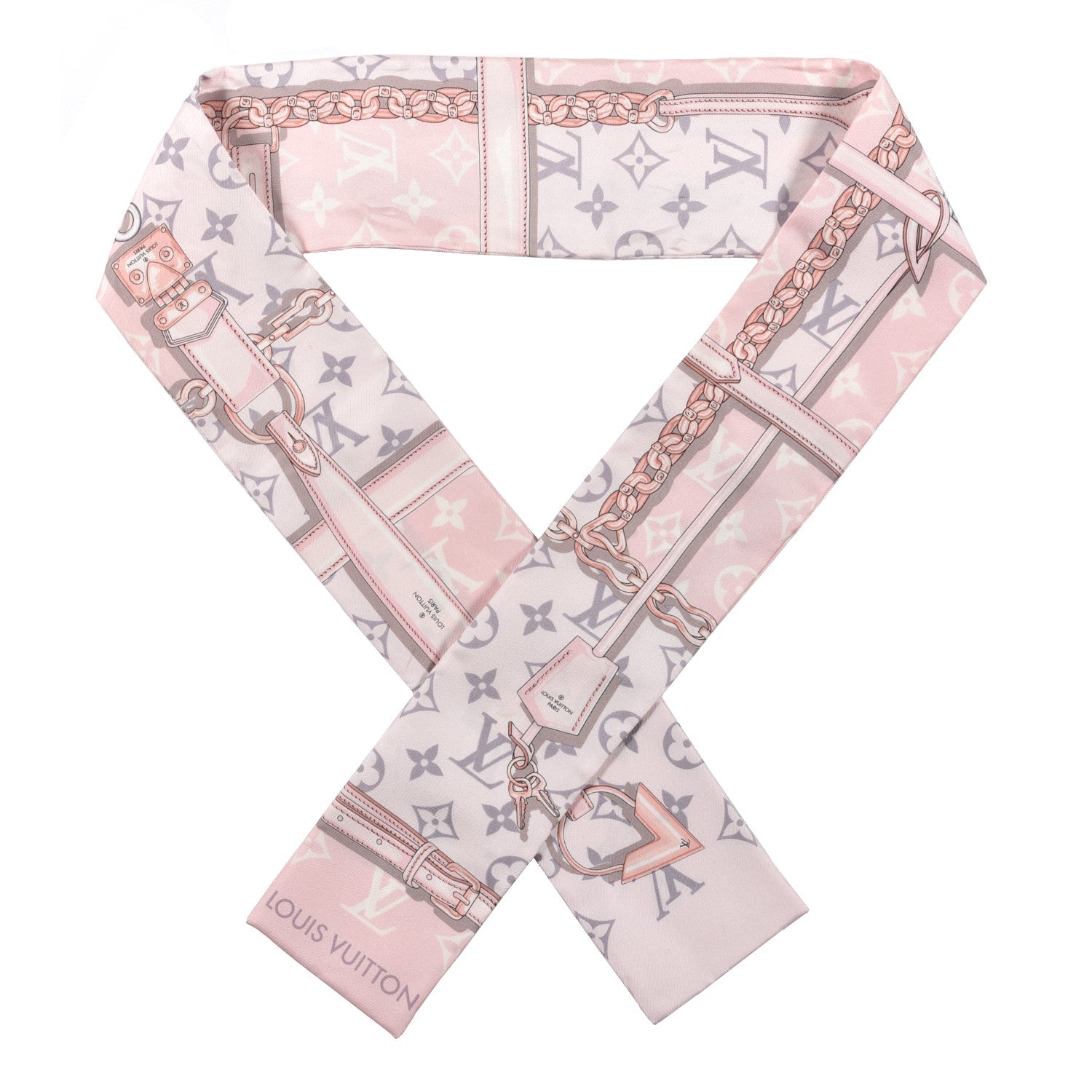 Louis Vuitton Silk Monogram Confidential Bandeau Light Pink 1 of 3