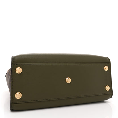 Louis Vuitton Calfskin Monogram On My Side MM Laurier Green Toffee Latte Beige 4 of 9