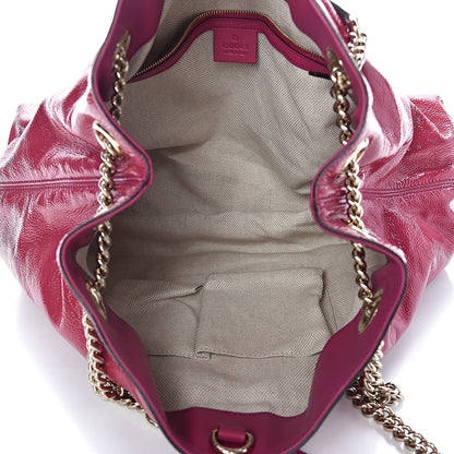 Gucci Vernice Naplack Medium Soho Chain Shoulder Bag Bright Bouganville 5 of 11