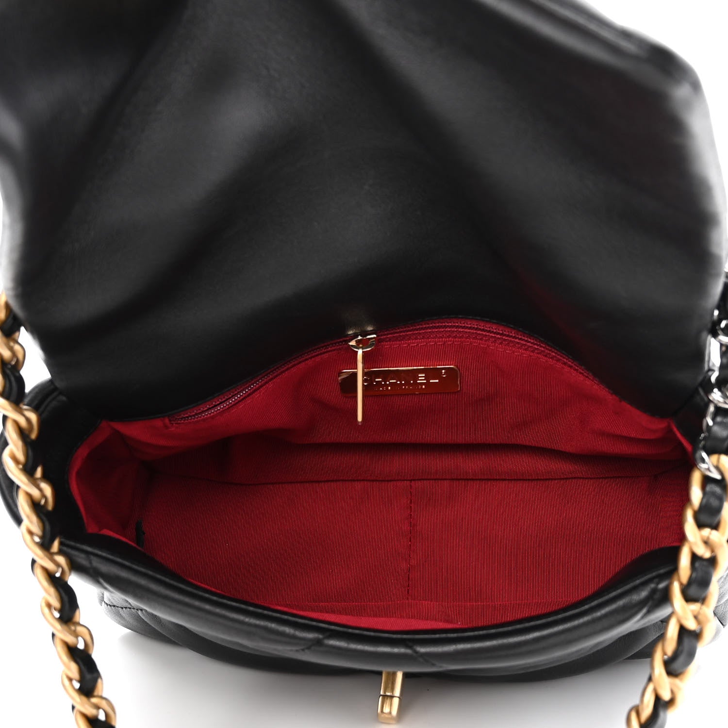 Chanel Lambskin Quilted Medium Chanel 19 Flap Black 5 of 10
