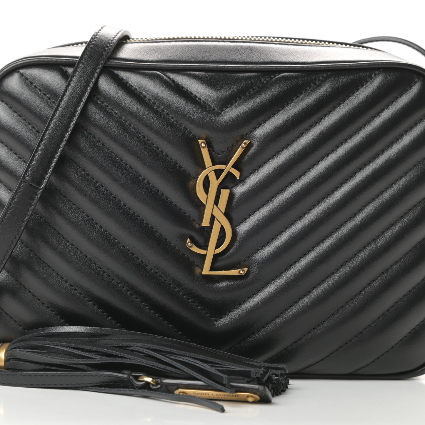 Calfskin Matelasse Monogram Lou Camera Bag Black
