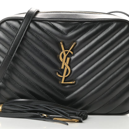 Saint Laurent Calfskin Matelasse Monogram Lou Camera Bag Black 7 of 9