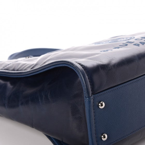 Chanel Calfskin Small Deauville Tote Blue 8 of 9