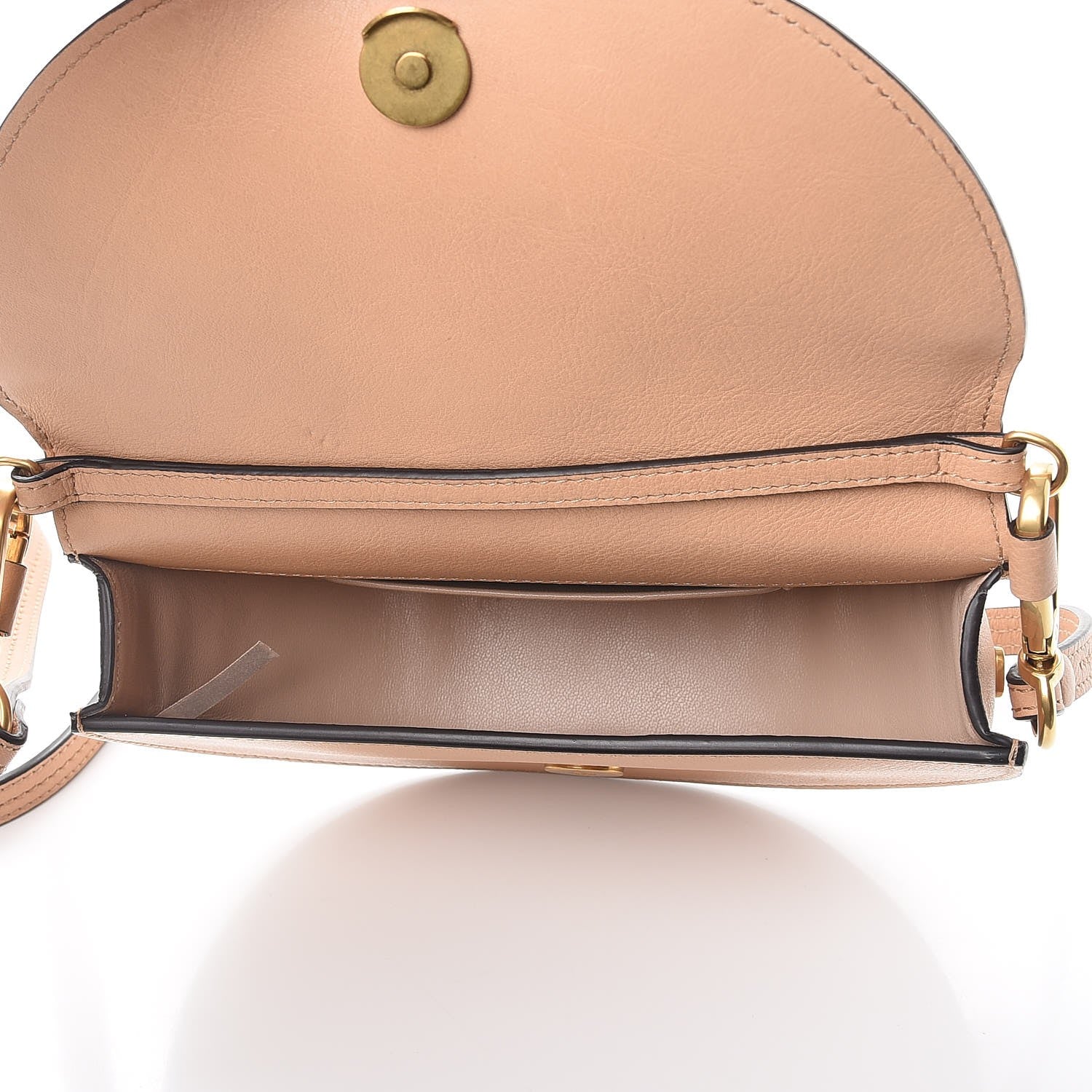 Chloe Suede Calfskin Constellation Studded Small Nile Bracelet Minaudiere Bag Blush Nude 5 of 10