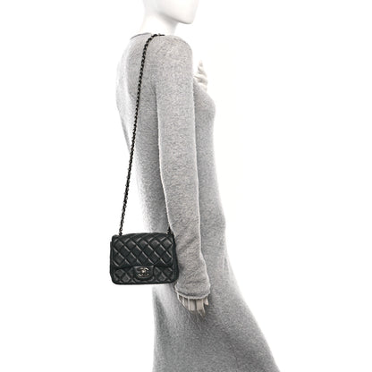 Chanel Lambskin Quilted Mini Square Flap Black 2 of 10