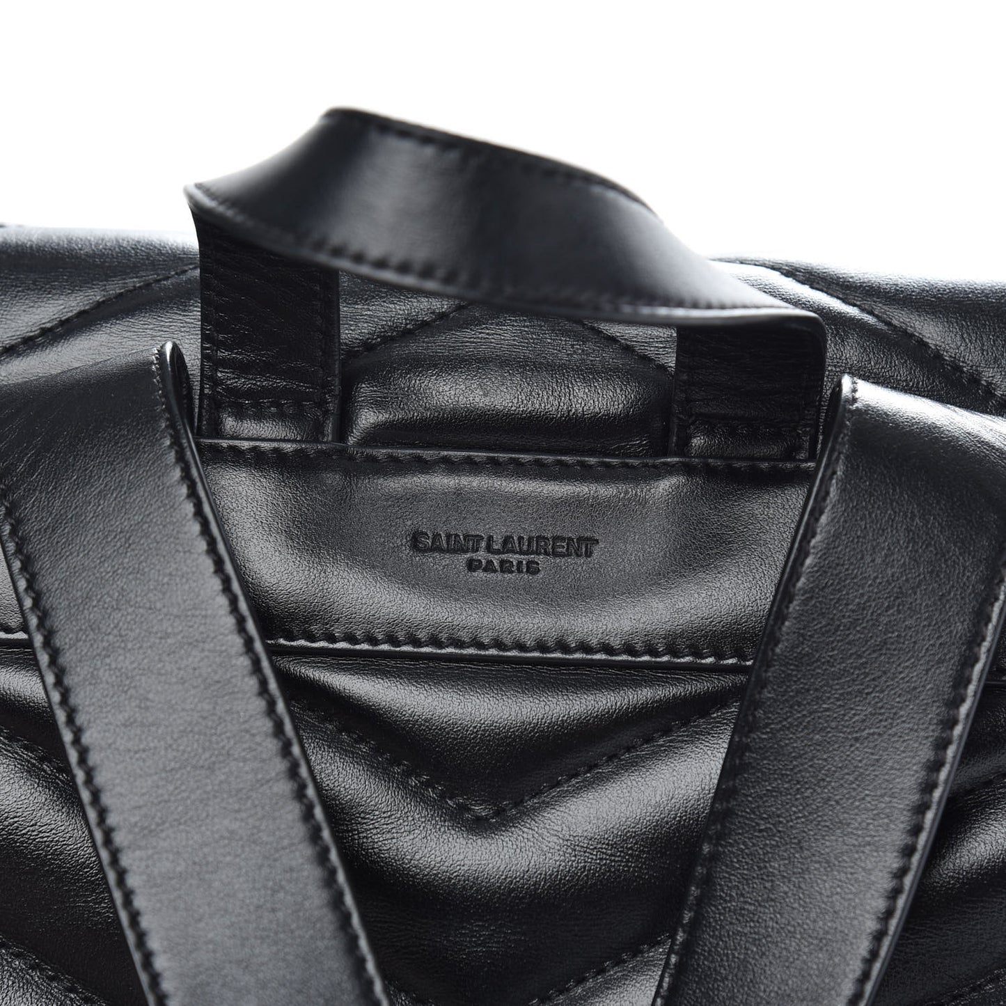 Calfskin Y Quilted Monogram Medium Loulou Backpack Black