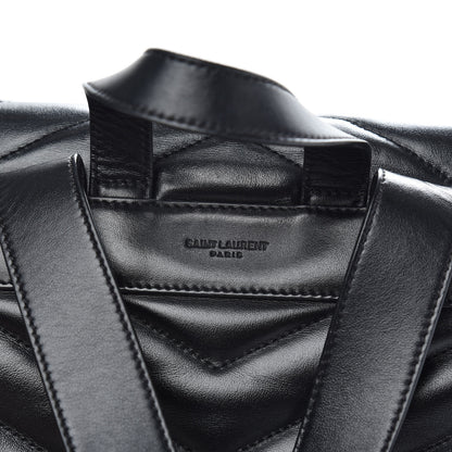 Saint Laurent Calfskin Y Quilted Monogram Medium Loulou Backpack Black 8 of 12