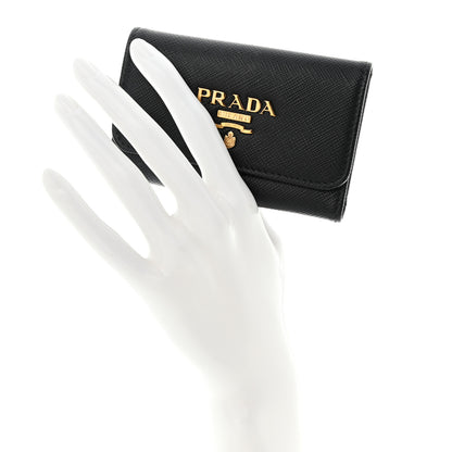 Prada Saffiano 4 Key Holder Black 2 of 7