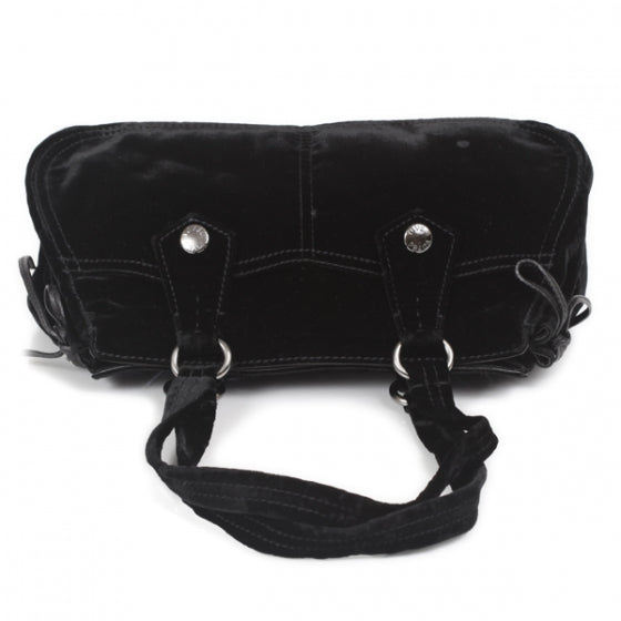 Prada Velvet Shoulder Bag Black 4 of 11