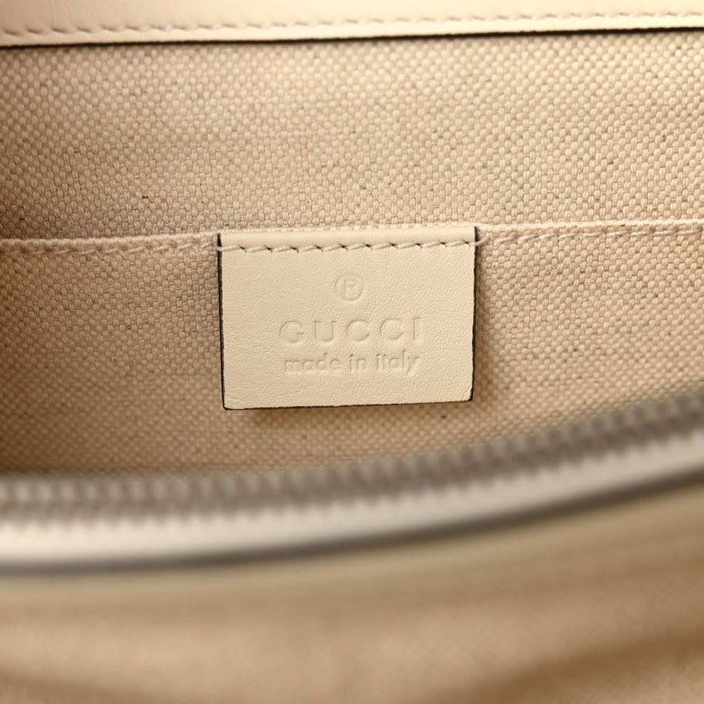 Gucci Calfskin Bamboo Web Medium Dionysus Top Handle Bag White Blue ...