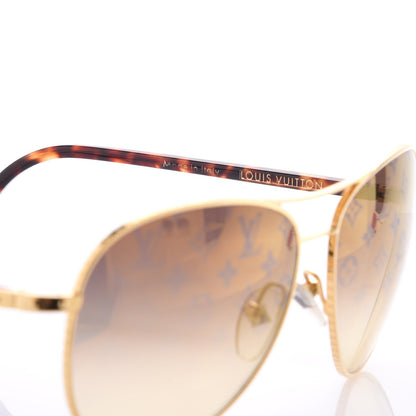 Louis Vuitton Conspiration Pilote Sunglasses Z0164U Gold 5 of 7
