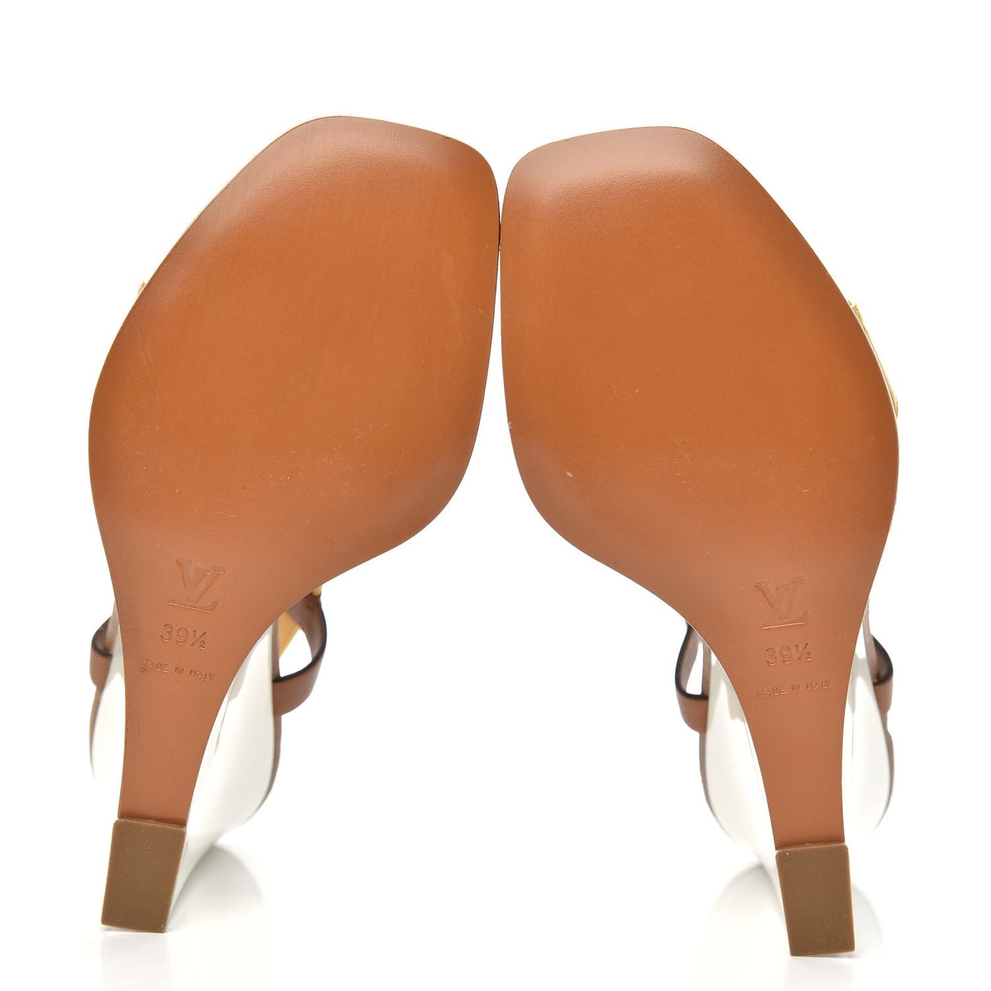 Patent Wedge Sandals 39.5 Yellow