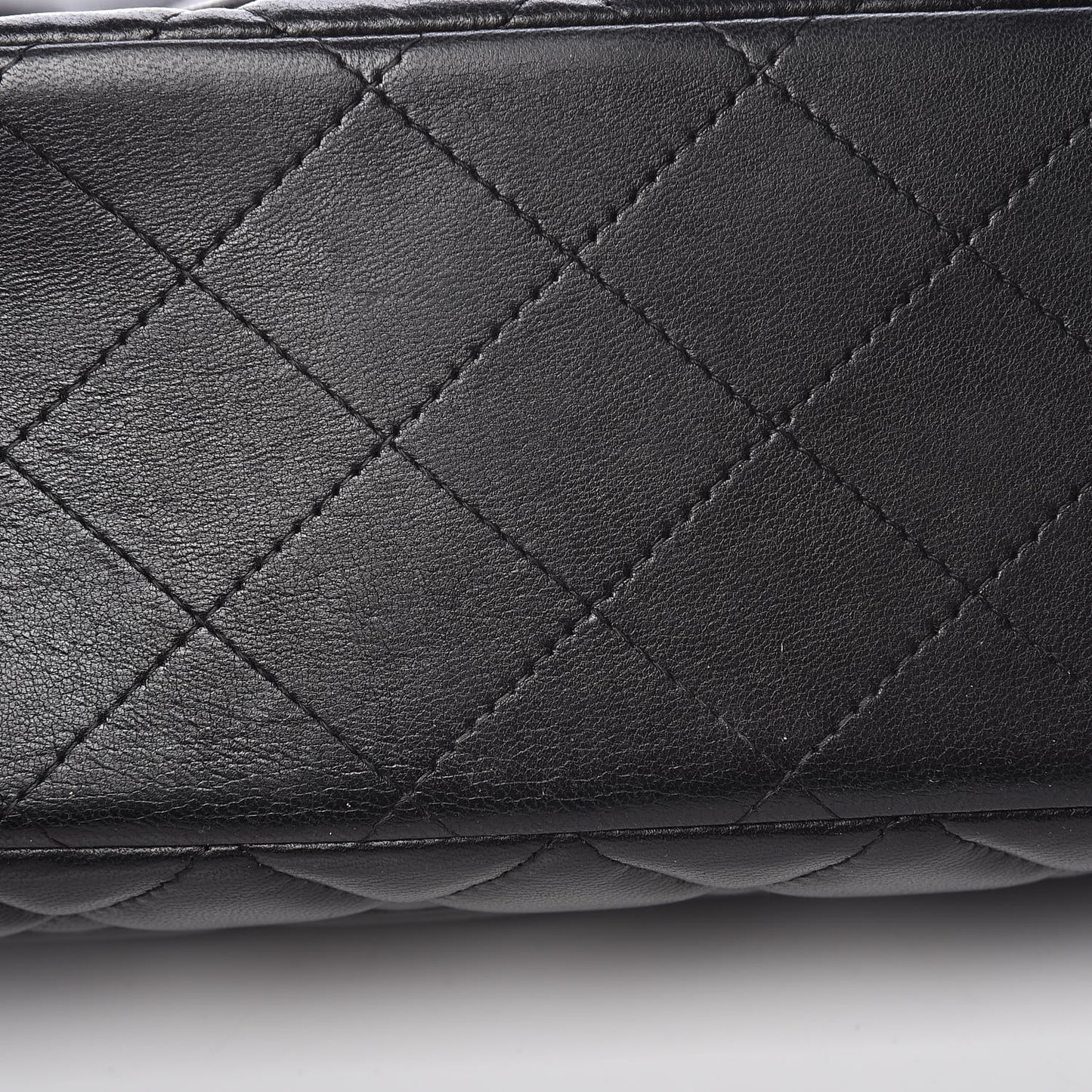 Lambskin Quilted Maxi Double Flap Black