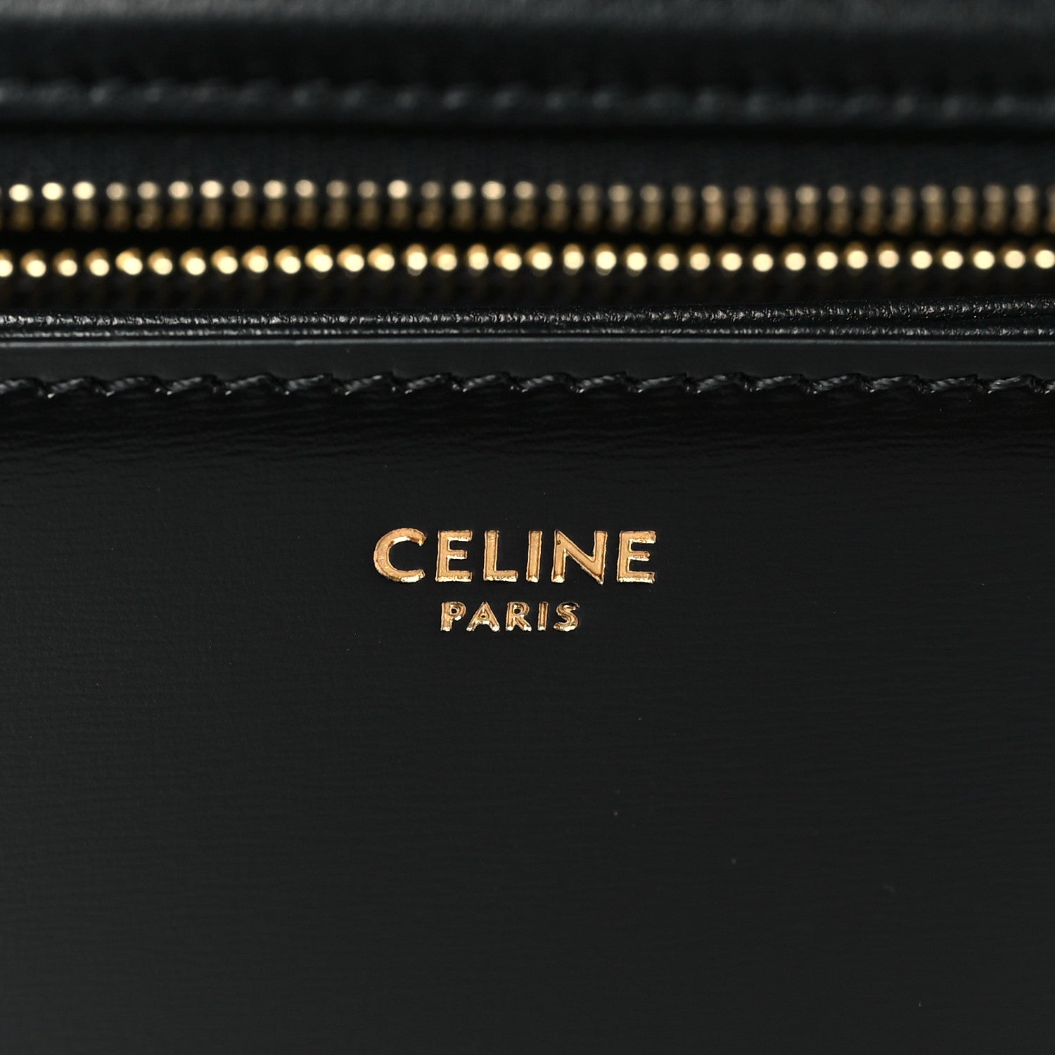 Celine Shiny Calfskin Teen Triomphe Black 6 of 10