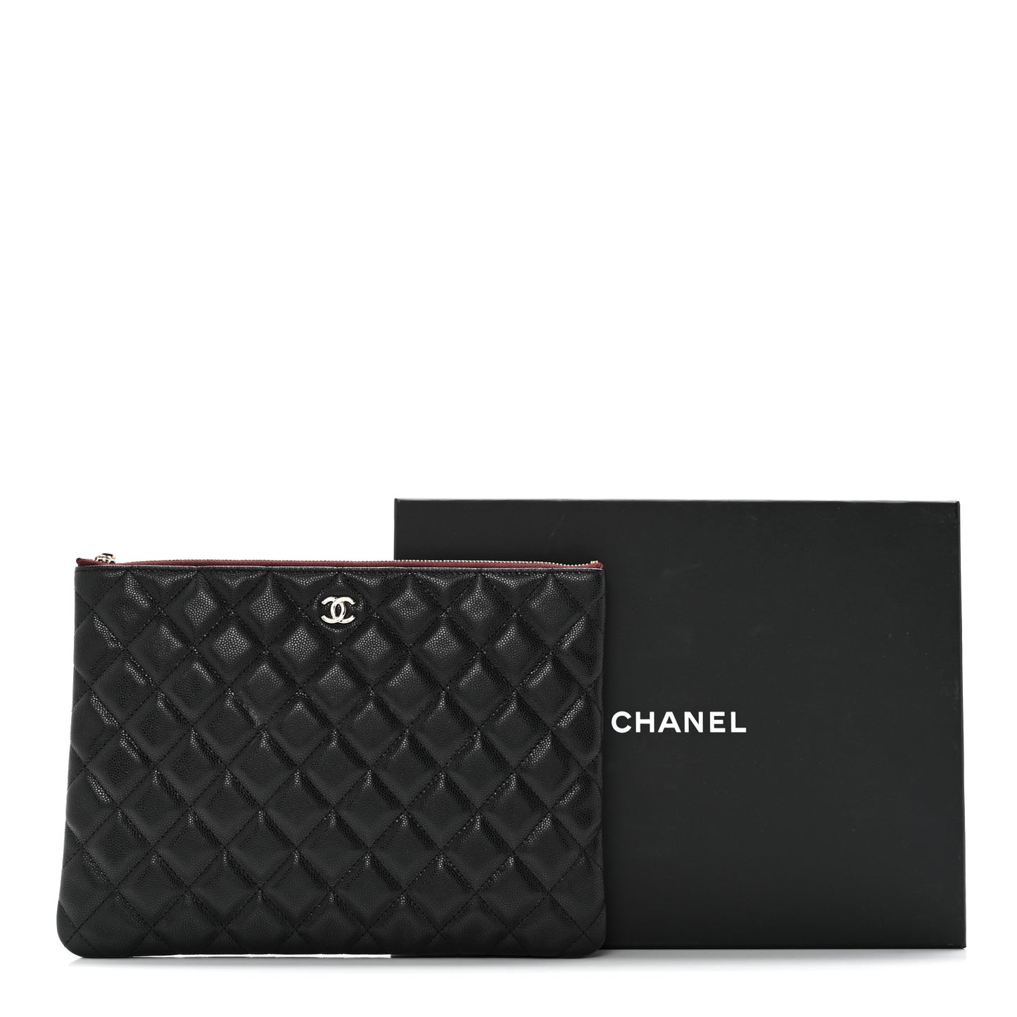 Caviar Quilted Medium Cosmetic Case Black