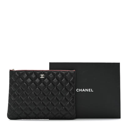 Chanel Caviar Quilted Medium Cosmetic Case Black 11 of 11