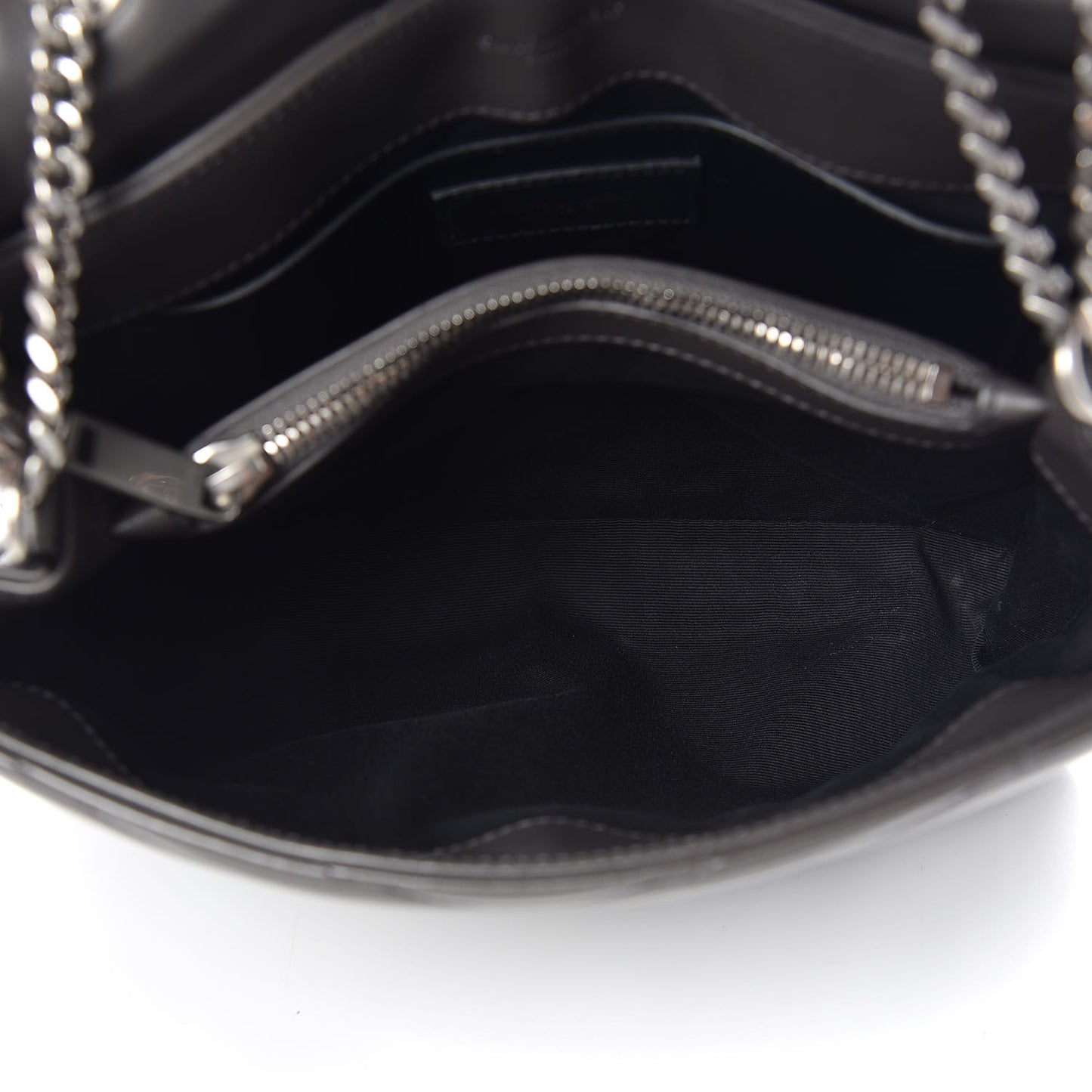 Calfskin Y Quilted Monogram Small Loulou Chain Satchel Asphalt