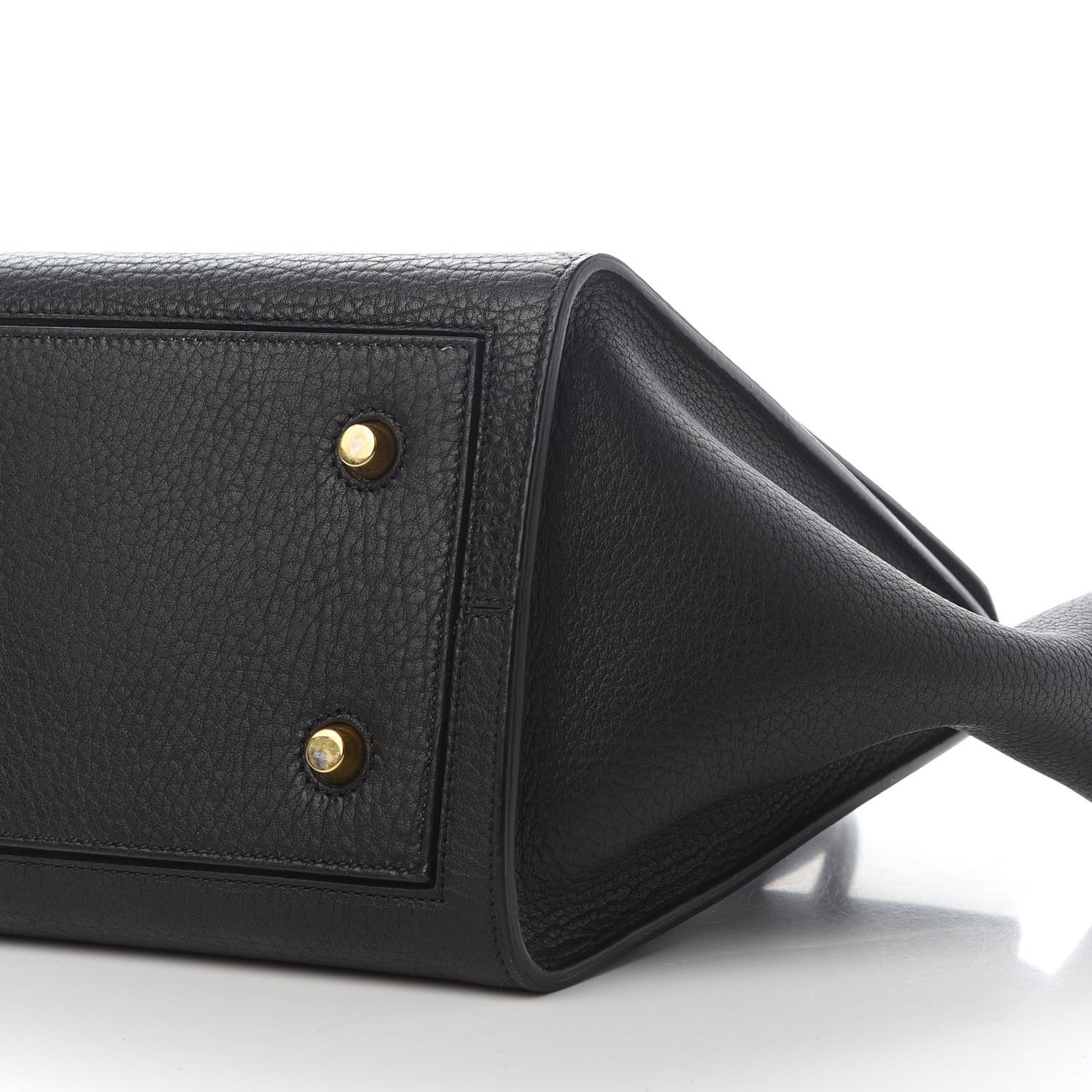 Crisped Calfskin Mini Tie Knot Tote Black