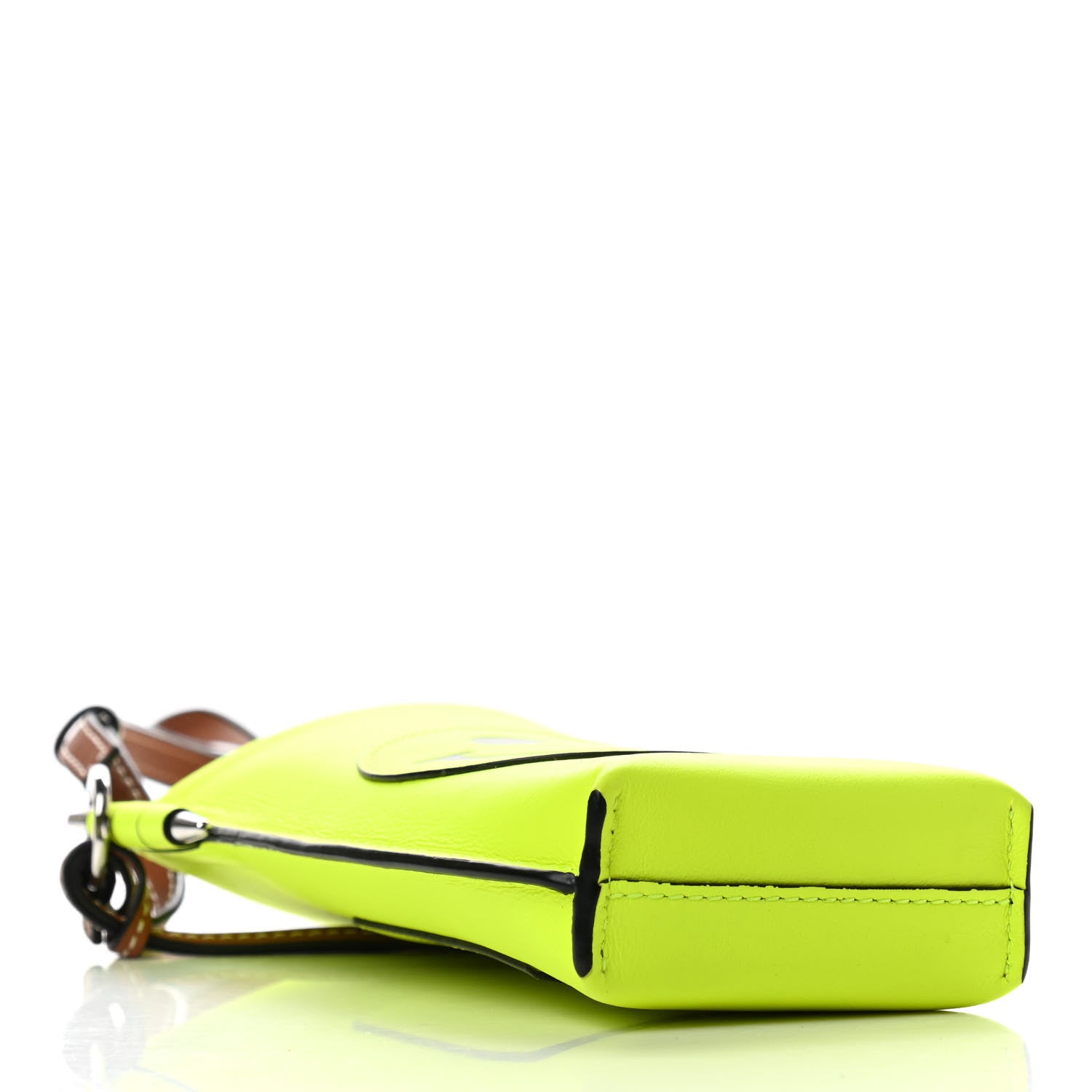Loewe Smooth Calfskin Smiley Face Gate Pocket Neon Yellow 3 of 8