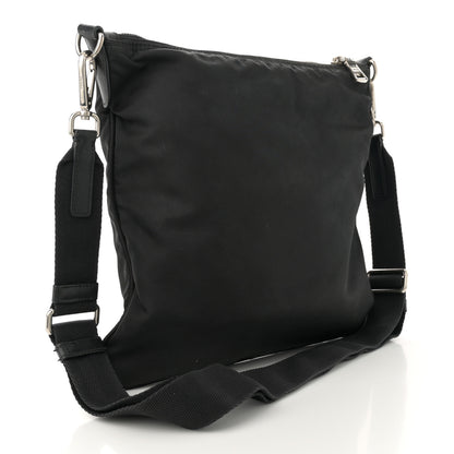Prada Nylon Flat Messenger Bag Black 4 of 14