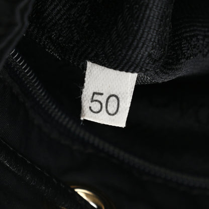 Prada Tessuto Nylon Crocodile Embossed Calfskin Bucket Bag Black 7 of 12
