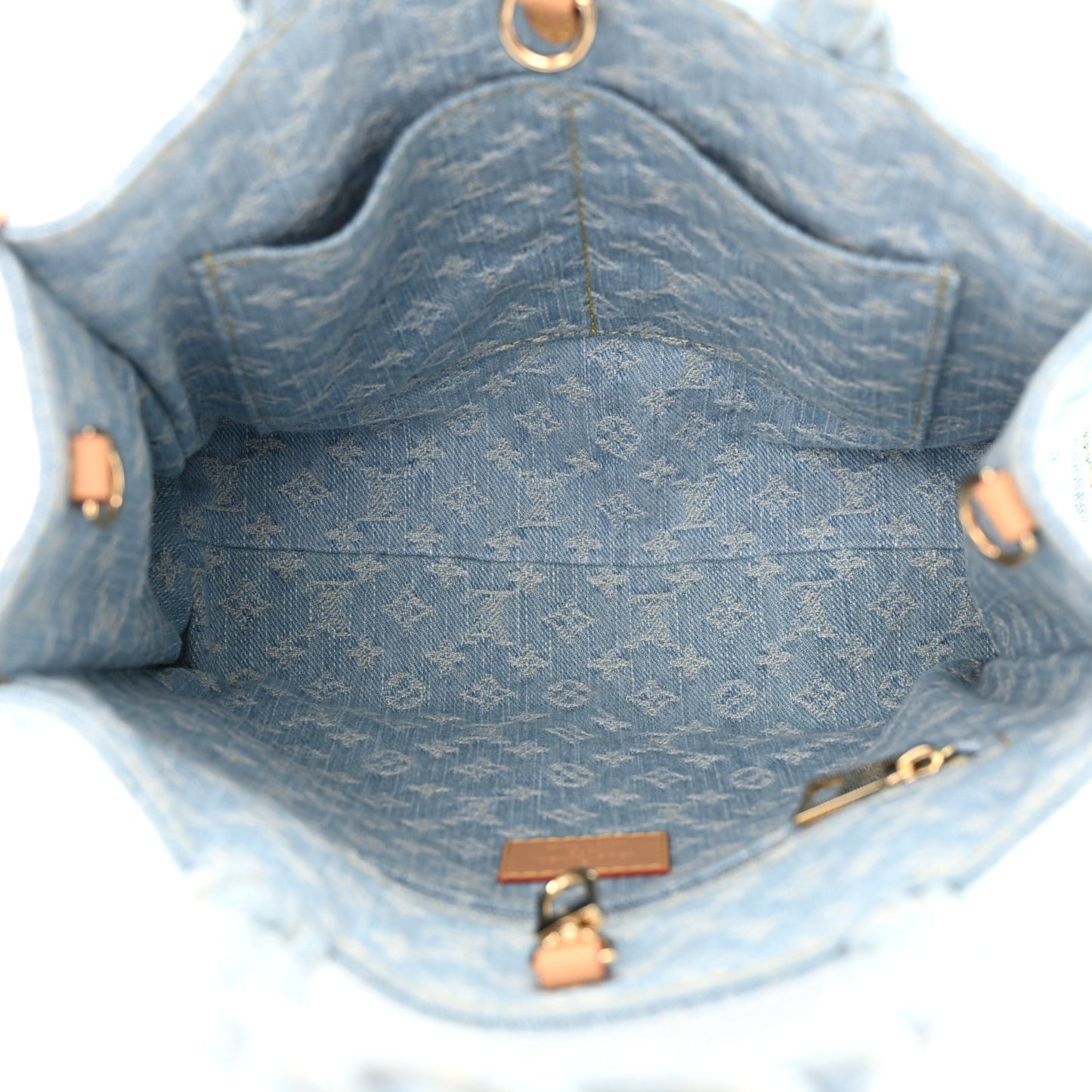 Monogram Washed Denim Let Go PM Sky Blue