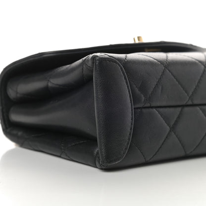 Chanel Lambskin Quilted Mini Trendy Spirit Top Handle Flap Black 9 of 15
