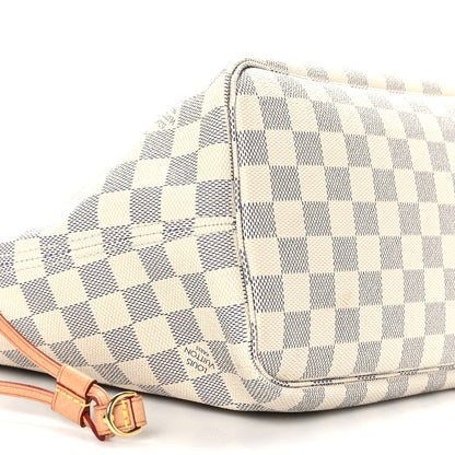 Louis Vuitton Damier Azur Neo Neverfull MM Rose Ballerine 8 of 9