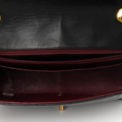 Chanel Lambskin Quilted Medium Single Flap Black 5 of 10