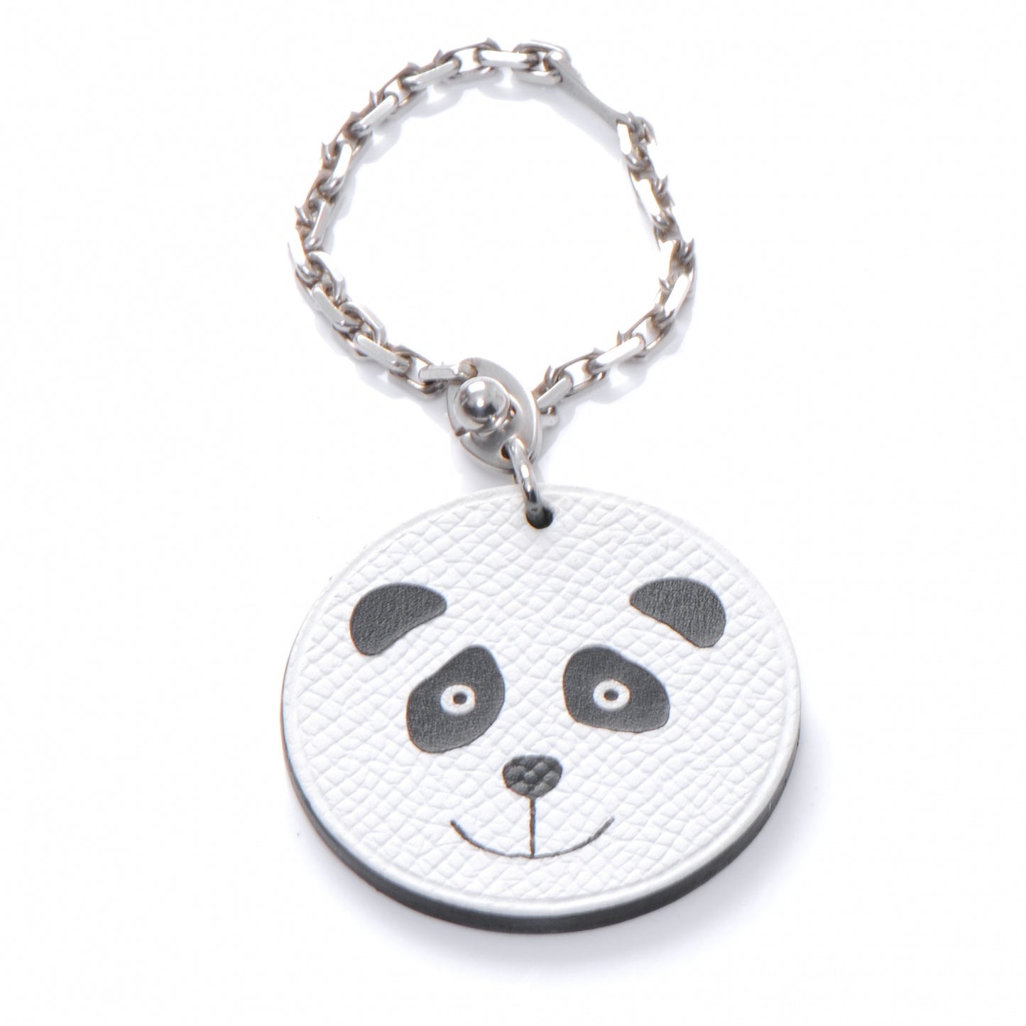 Epsom Panda Key Chain Bag Charm Noir and Blanc