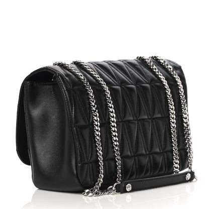 Versace Nappa Quilted Virtus Evening Bag Black 3 of 12