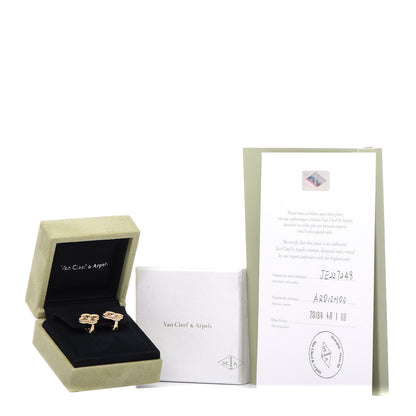 Van Cleef & Arpels 18K Yellow Gold Vintage Alhambra Earrings 5 of 5