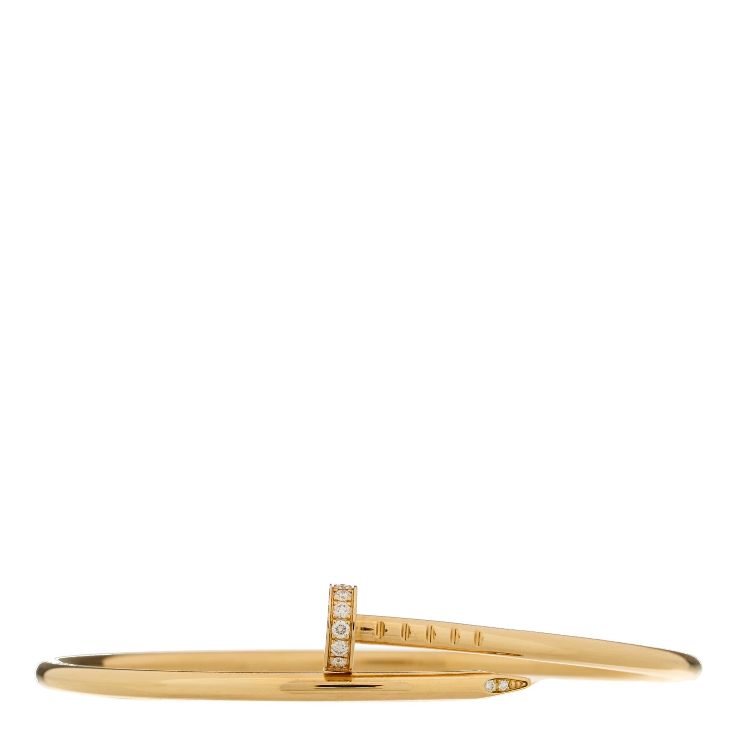 Cartier 18K Yellow Gold Diamond Small Juste Un Clou Bracelet 16 1 of 5