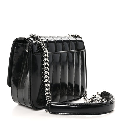Saint Laurent Patent Calfskin Matelasse Monogram Small Vicky Chain Bag Black 3 of 10