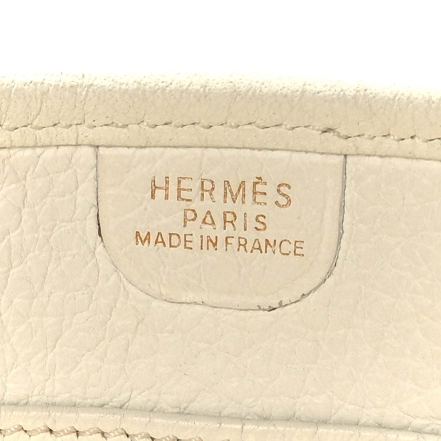 Hermes Toile Taurillon Clemence Evelyne PM Blanc White 6 of 9